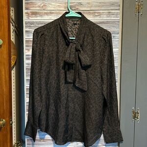 Ann Taylor, xs, black leopard